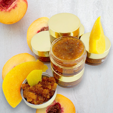 Peach Brown Sugar Lip Scrub Infused with Peach Tea leaves