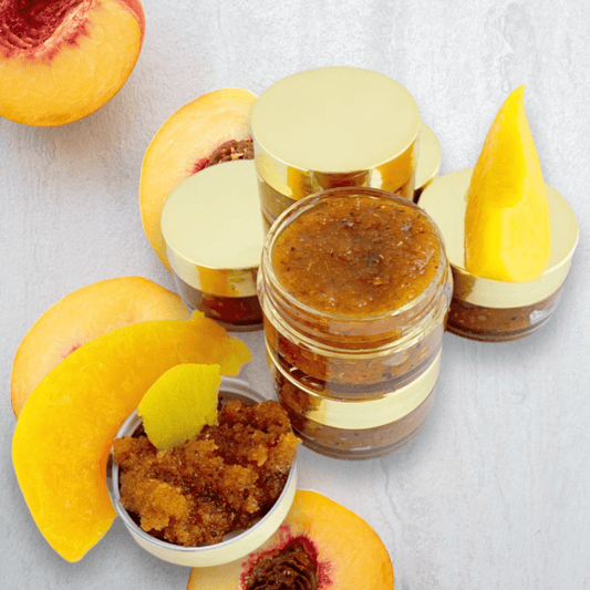 Peach Brown Sugar Lip Scrub Infused with Peach Tea leaves - Drip Scent Essentials