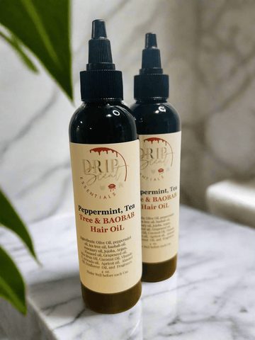 Peppermint Tea Tree Baobab Hair Oil - Drip Scent Essentials