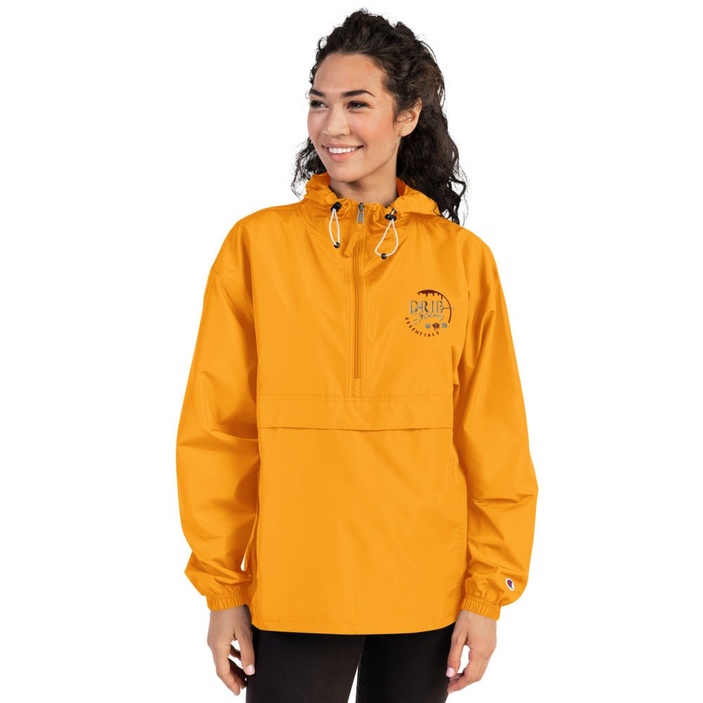 Embroidered Champion Packable Jacket - Drip Scent Essentials