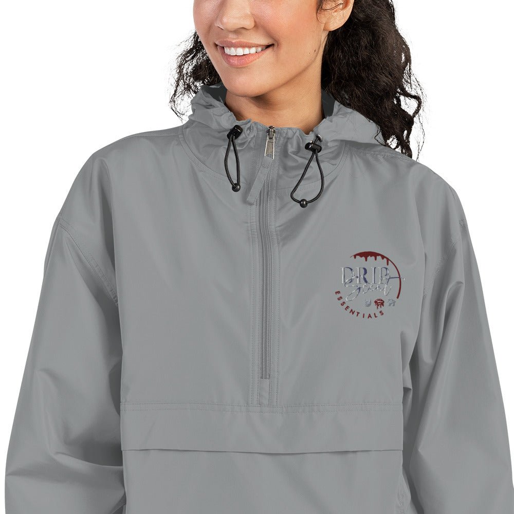 Embroidered Champion Packable Jacket - Drip Scent Essentials