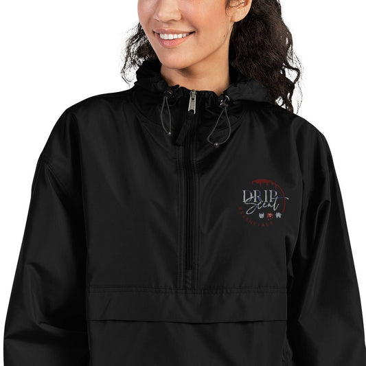 Embroidered Champion Packable Jacket - Drip Scent Essentials