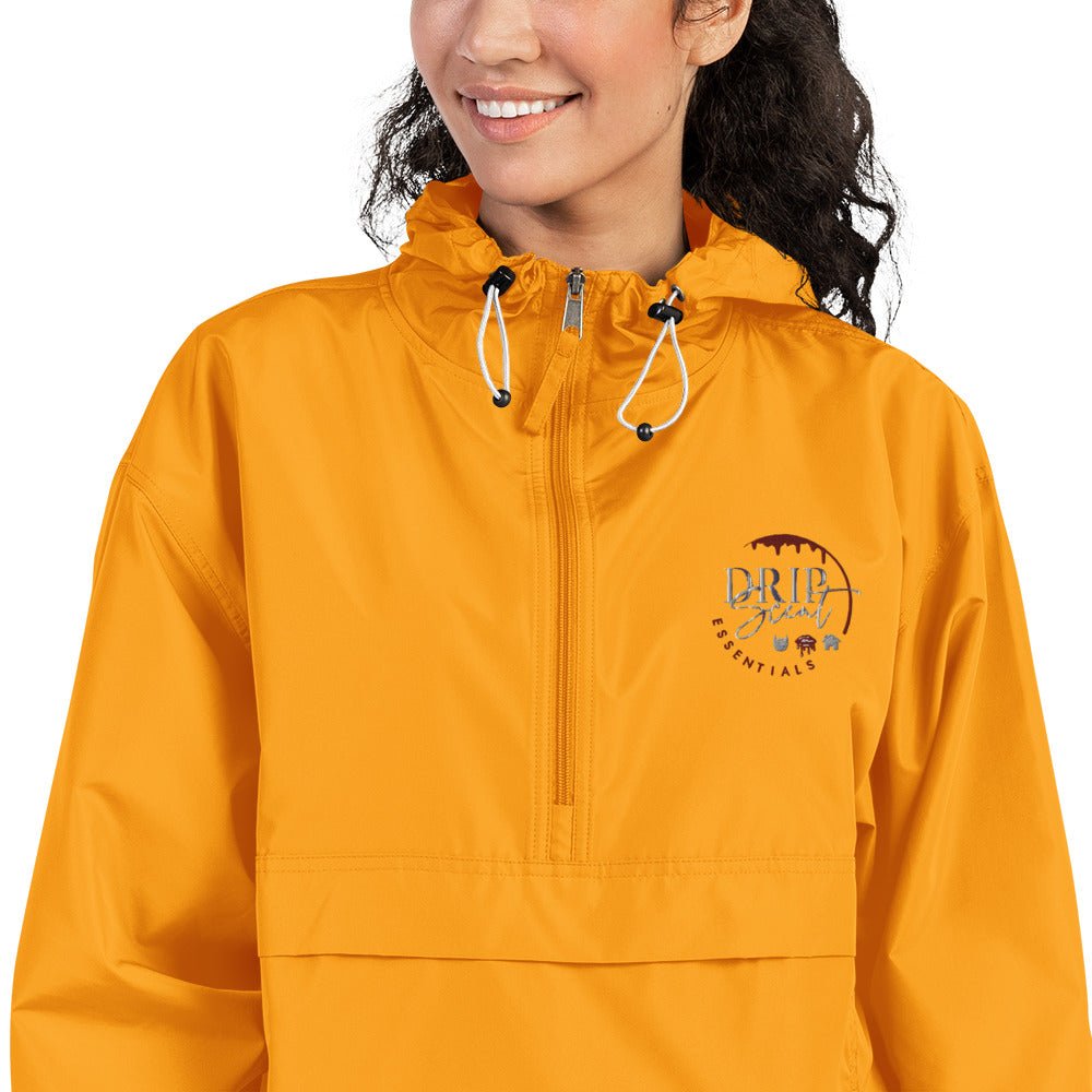 Embroidered Champion Packable Jacket - Drip Scent Essentials