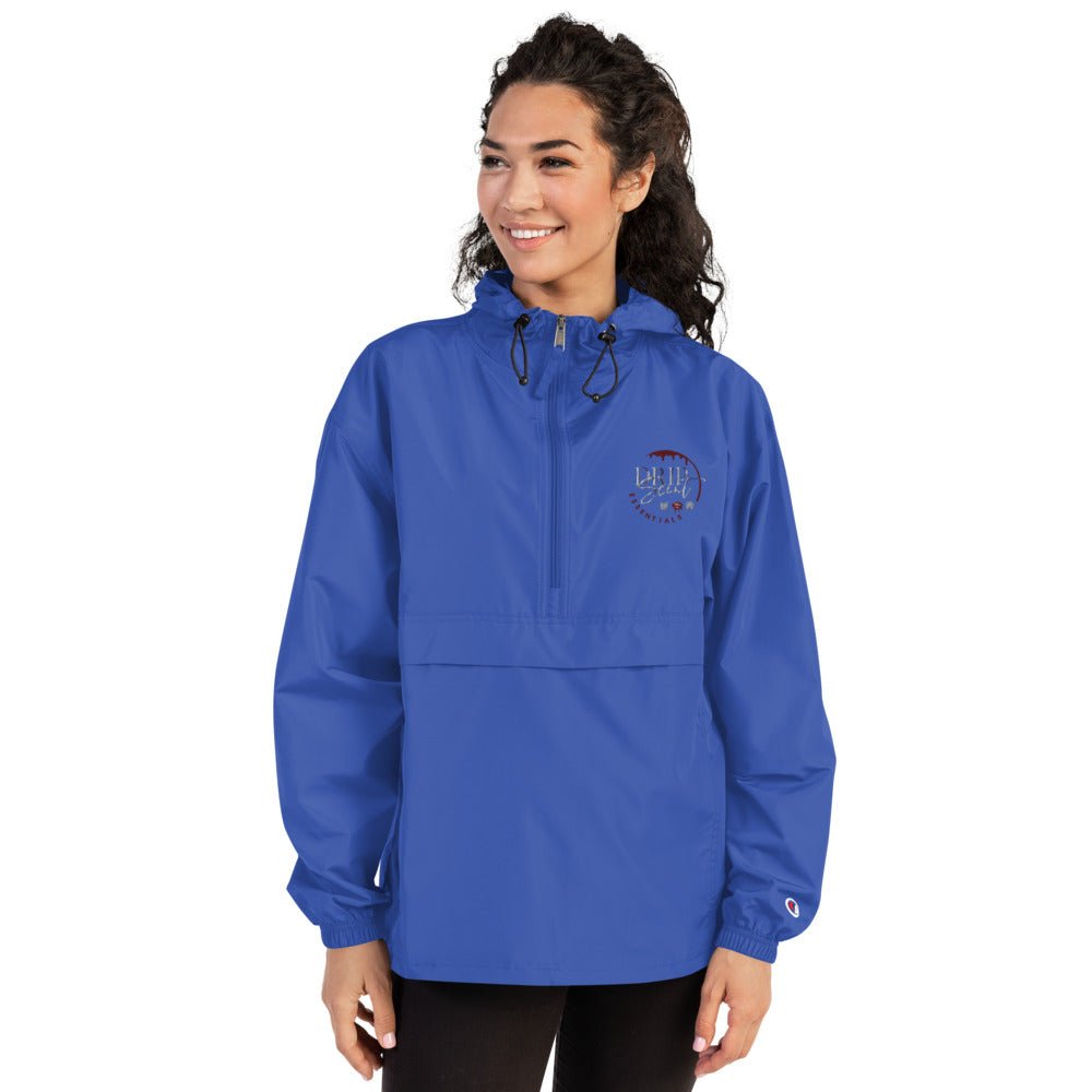 Embroidered Champion Packable Jacket - Drip Scent Essentials