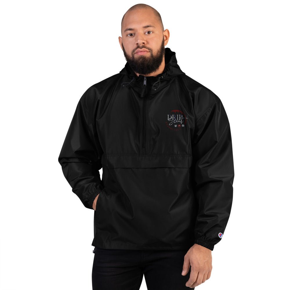 Embroidered Champion Packable Jacket - Drip Scent Essentials
