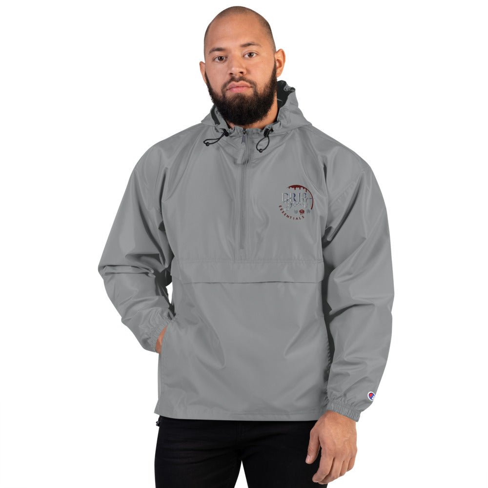 Embroidered Champion Packable Jacket - Drip Scent Essentials