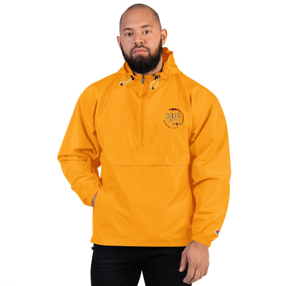 Embroidered Champion Packable Jacket - Drip Scent Essentials