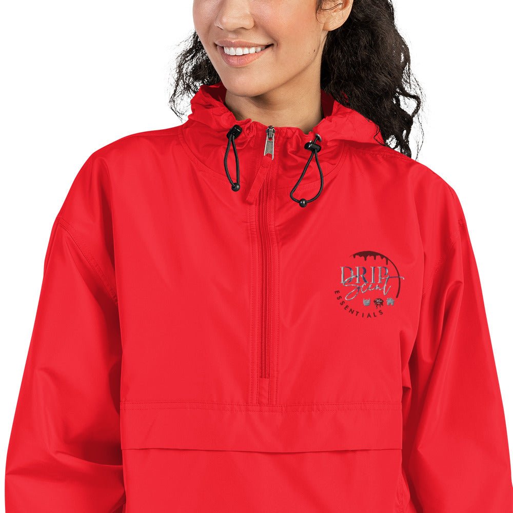 Embroidered Champion Packable Jacket - Drip Scent Essentials