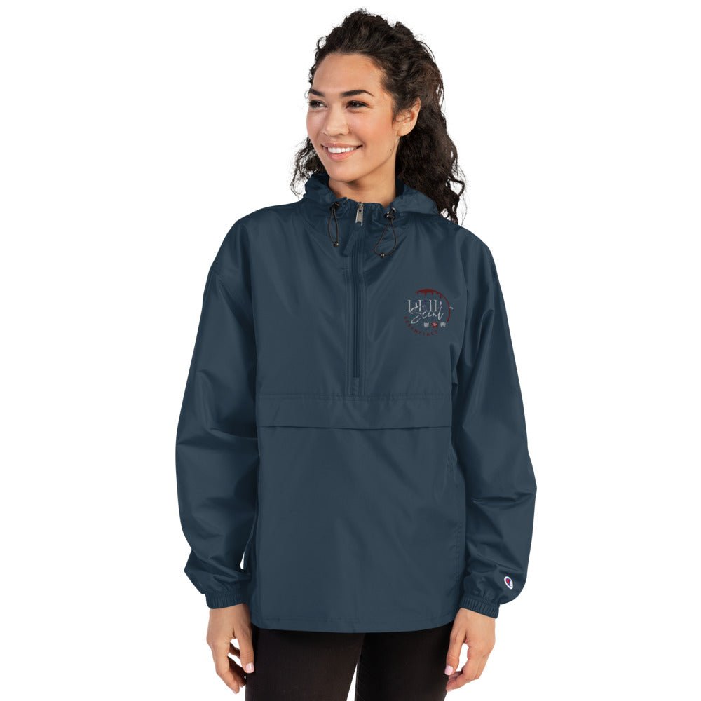 Embroidered Champion Packable Jacket - Drip Scent Essentials